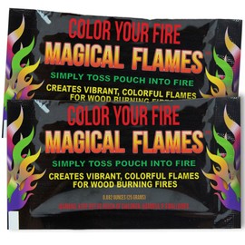 Magical Flames Create Colorful & Vibrant Flames for Fire Pit - (4 Pack) - Campfire, Bonfire, Outdoor Fireplace – Magical, Colorful, Rainbow, Mystic Flames – Twice The Color – Half The Price