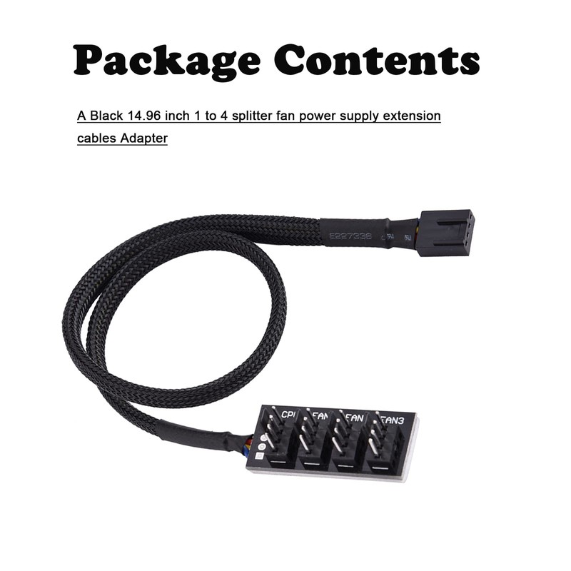 Annadue 4 Pin Cooler Fan Adapter Cable, 4 Pin PWM
