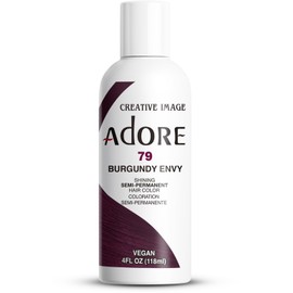 Adore Semi Permanent Hair Color (079 Burgundy Envy) | Vegan & Cruelty-Free Red Hair Dye | No Ammonia, No Peroxide, No Alcohol | 4 Fl Oz
