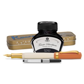 Kaweco Student Fountain Pen with 30 ml Fountain Pen Ink, Converter and Metal Case