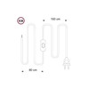 Cable for Switches and Male Table Lamp Silk Effect TM12