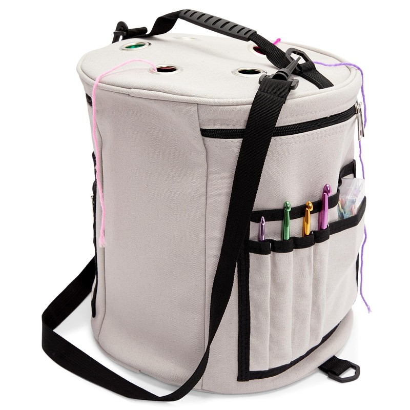 Juvale Knitting Bag - Separate Divided Yarn Holder - Portable