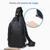 KIOVINO Bolso de Hombro Antirrobo, Mochila Cruzada Impermeable, Con 4