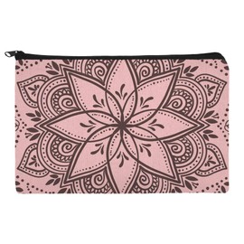 Henna Flower Art Tattoo Marriage Makeup Cosmetic Bag Organizer Pouch