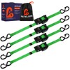 Retractable Ratchet Strap (4 Pack), 1" x 12' Heavy Duty