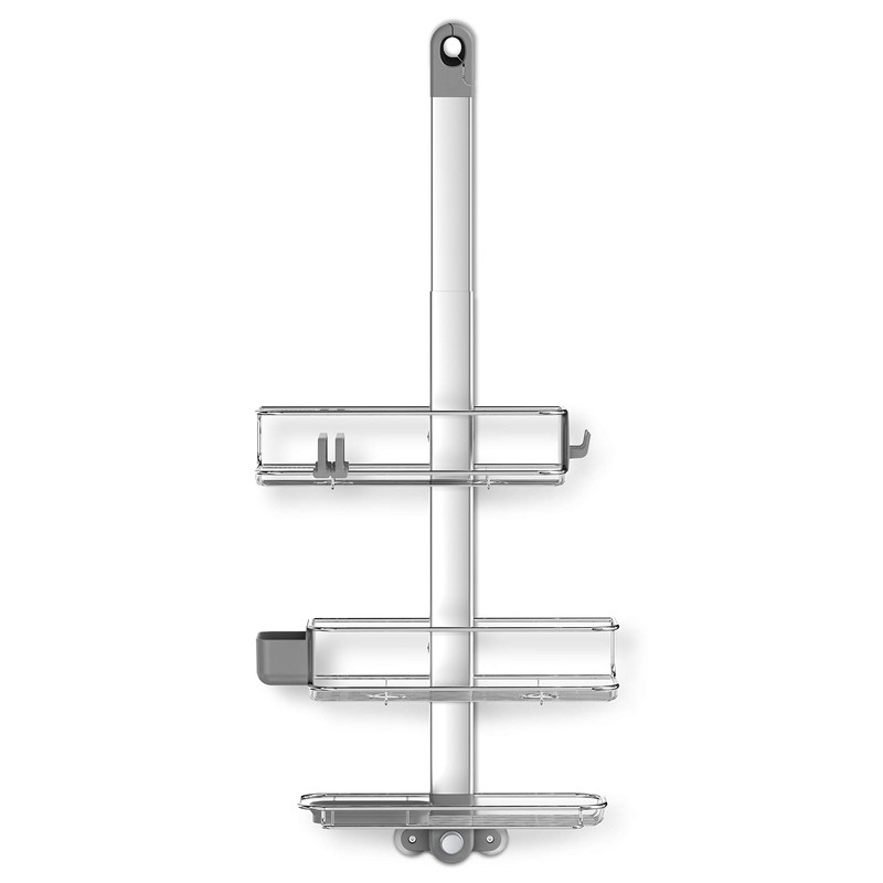 simplehuman Adjustable and Extendable Shower Caddy Large, Stainless Steel and