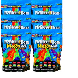 NEW Mike And Ike Original Fruits & 10 Flavor Mega Mix- 10 oz. Bags Full Of Sweet Fruity Treats (Mega Mix, 6)