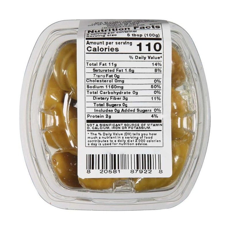 Fresh Pack Cerignola Green Olives, 5.3 oz, 12 Pack