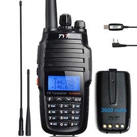 TYT UV8000D Dual Band Ham Radio Handheld 10W Long Range Radio Cross-Band Repeater Radio, 3600mAh Battery Rechargeable Two Way Radio with Charging Cradle, VOX for Camping Hiking Outdoor Support Chirp