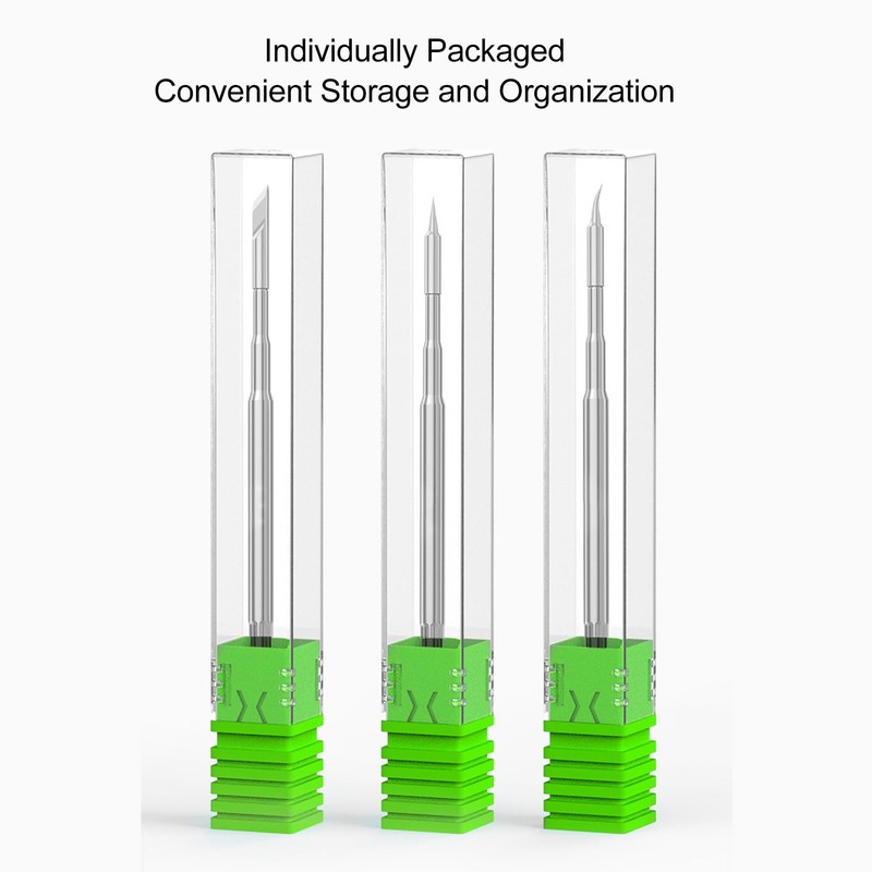 3 Piece Soldering Iron Tips Set Straight Curved Small Blade