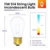 lumenivo 11W S14 Incandescent Bulbs Vintage, Clear Glass Bulb 120/130
