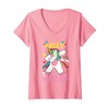 Womens Adley Merch Unicorn Design V-Neck T-Shirt
