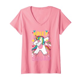 Womens Adley Merch Unicorn Design V-Neck T-Shirt
