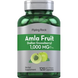 Piping Rock Amla Capsules 1000mg | 120 Pills | Fruit Extract Supplement | Non-GMO, Gluten Free