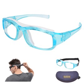 SooGree Sport Goggles Glasses Squash & Racquetball Goggles Basketball Glasses Adjustable Strap Resistant Impact