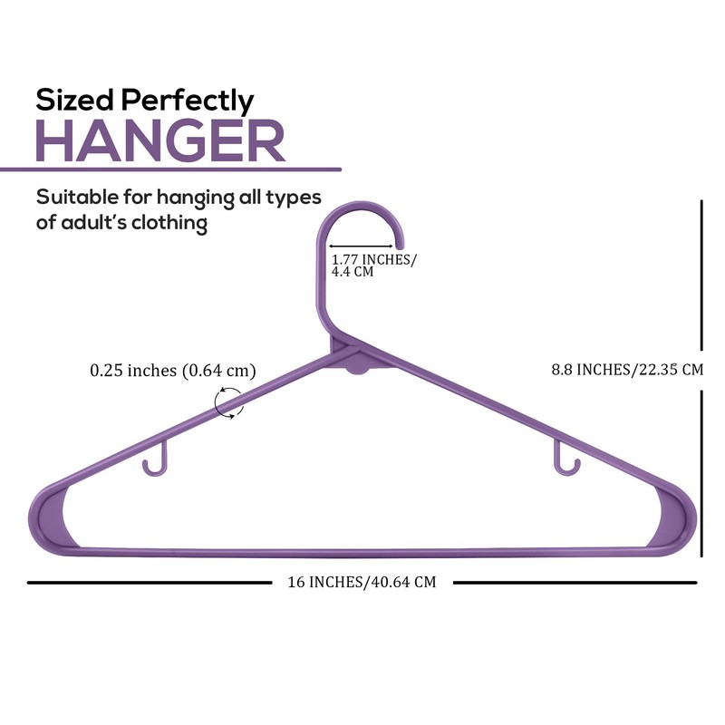 Utopia Home Plastic Hangers 50 Pack - Clothes Hanger with