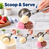 Stainless Steel Ice Cream Scoop with Trigger – Dual-Purpose Fruit