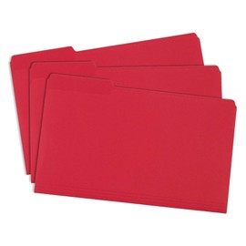 Blue Summit Supplies Red Legal File Folders, 1/3 Cut Tab, Legal Size, Great for Organizing and Easy File Storage, 100 Per Box