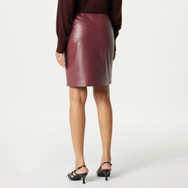 The Drop Women’s Ginger Pencil Skirt, Oxblood Croc, S
