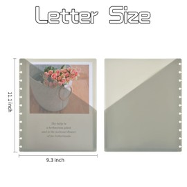 12 Pack Letter Size Disc Planner Pocket 11 Disc Planner Pocket Folder Discbound Dividers 8.5 x 11 Discbound Notebook Dividers with Pockets for Discbound Notebooks