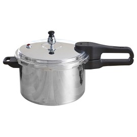 IMUSA USA A417-80401 Aluminum Stovetop Pressure Cooker 4.2Qt, Silver