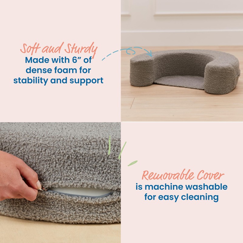 ECR4Kids SoftZone Sit-Up Support Ring Baby Essentials, Grey