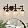 CVKASH 3-Light Bathroom Vanity Light Fixtures Over Mirror,Black Modern Vanity