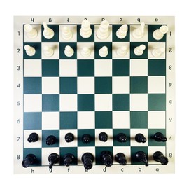 xunfu Portable Travel Chess Set, Chess Game Children, Roll-Up Chess Board Chess Set, Junior Chess Set, 34 x 34 cm