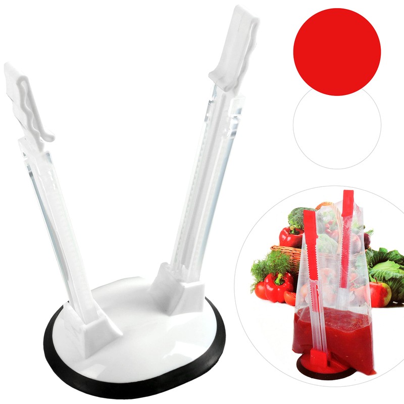 Adjustable Freezer Bag Holder | Hands Free Bag Opener Kitchen