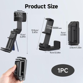 UIHRLM 360°Rotation Plane Phone Holder, 4 in 1 Adjustable Foldable Airplane Phone Holder for Plane Travel, Universal Portable Cellphone Stand Travel Essential for Flying,Traveling, Home