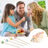 100 PCS Disposable Butterfly Fruit Picks, Bamboo Skewer Flower Picks,