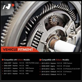 A-Premium Clutch Flywheel Compatible with Subaru Outback 2010-2012, Impreza 2006-2013, Legacy 2008-2012, 8 Bolt Holes, 124 Teeth, Manual Transmission, Replace# 12342AA090