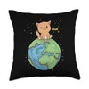 Funny Mine Earth Cat Kitten Globe World Dominion Feline Throw