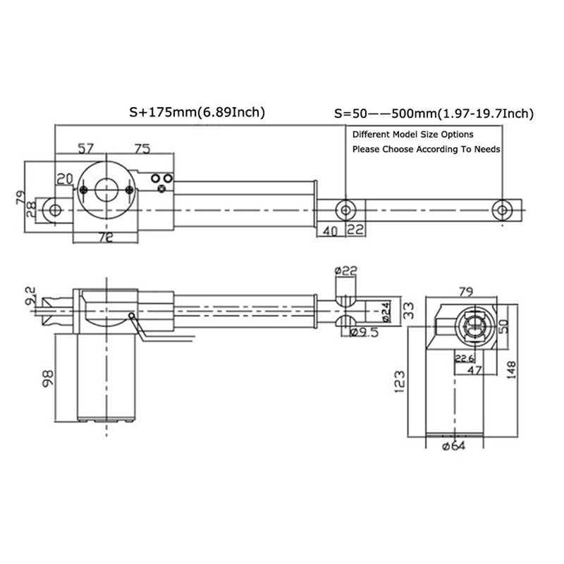 INTBUYING Quality Electric Heavy Duty Linear Actuator Motor 12V DC,