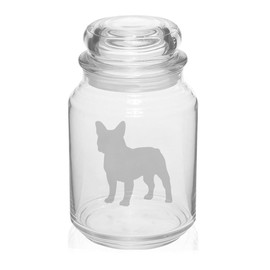 26 oz Glass Candy Jar Gift French Bulldog