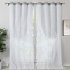 BGment Room Darkening Curtains with Sheer Overlay, Thermal Insulated Double