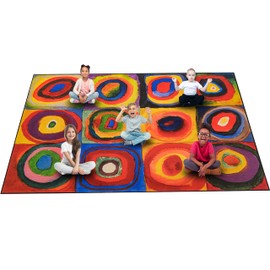 ABCarpet Classroom Rug Carpet Art Classroom Rug Elementary School Daycare Nursery Rug Suitable for Artroom,Library and Reading Area (6.5 x 8.5ft, P001-Painting-Economy)