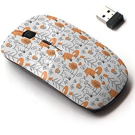 2.4G Wireless Mouse with Cute Pattern Design for All Laptops and Desktops with Nano Receiver - Cute Hand