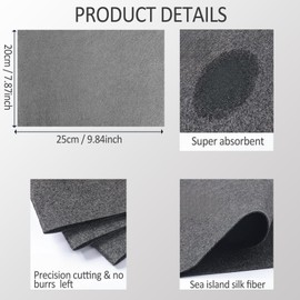 flintronic 3 x Thickened Magic Cleaning Cloth, 20 x 25 cm, Reusable Microfibre Cloths, Streak-Free Wonder Cloth for Car, Glass, Kitchen, Tableware, Bathroom (Grey)