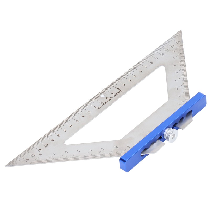 Woodworking Triangle Ruler Carpenter Square 140mm Dual Scale Measuring Scribing