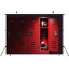 Loccor 7x5ft Fabric Red Locker Room Backdrop American Football Locker