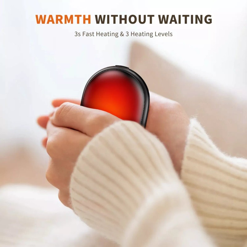 coldSky Portable rechargeable hand warmer, 2-in-1 magnetic ,Type-C interface -