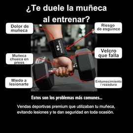 Muñequeras Deportivas GOGI SPORTS para Gym y Levantamiento de Pesas – Con Presilla para Pulgar, Correas de Compresión Ajustable, Par Unisex Resistente y Cómodo