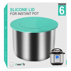 Silicone Lid for Instant Pot 6 Qt - 5 & 6 Quart Cover for Inner Pot Lid Fit Insta Pot IP DUO-60, LUX, ULTRA, Nova, Pro Crisp 6Qt, Pro, Viva, Smart Wifi and More, Sealing Lid for 6 Qt Pressure Cooker