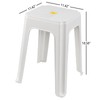 Afromy White Sitting Stool, Stacking Stools Chairs for Home, Office,
