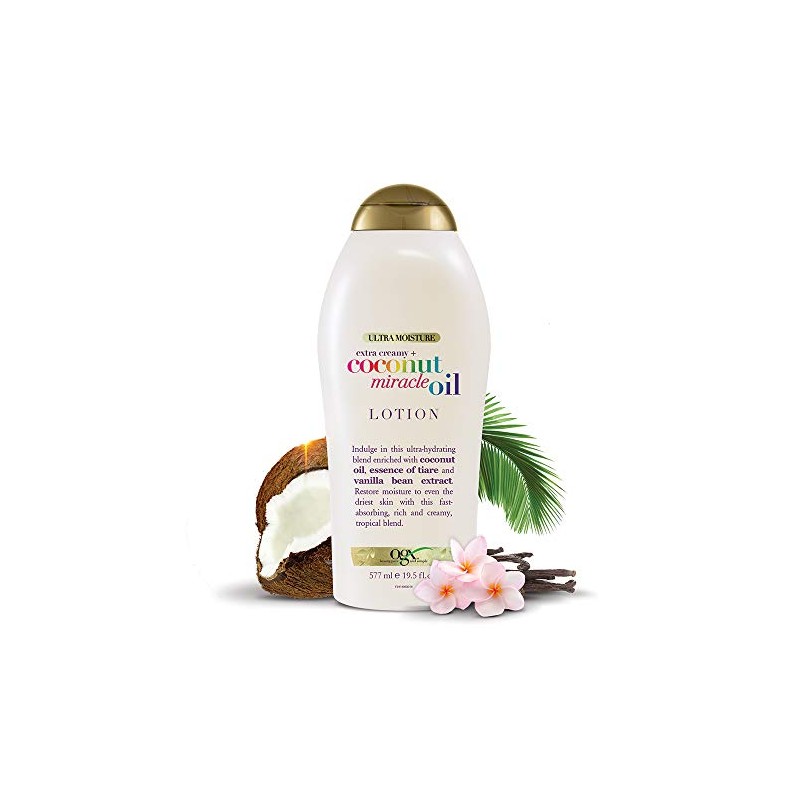 OGX, Crema Corporal Humectante de Aceite de Coco, 577 ml