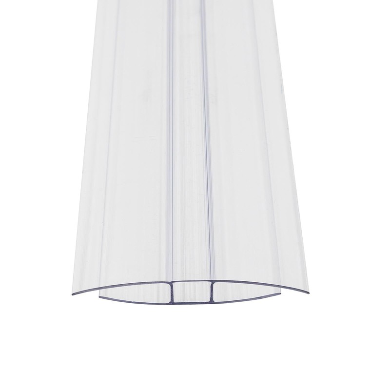 Clear H-Section Polycarbonate Sheet Joining Strip Muntin - 6mm, 7m