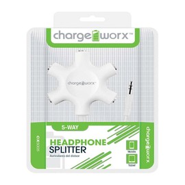 CHARGEWORX Headphone Splitter, 5-Way