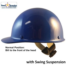 MSA Skullgard Cap Style with Swing Suspension - Custom Royal Blue - Protective Edge