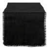 DII Jute Burlap Collection Kitchen Tabletop, Table Runner, 15x74, Black